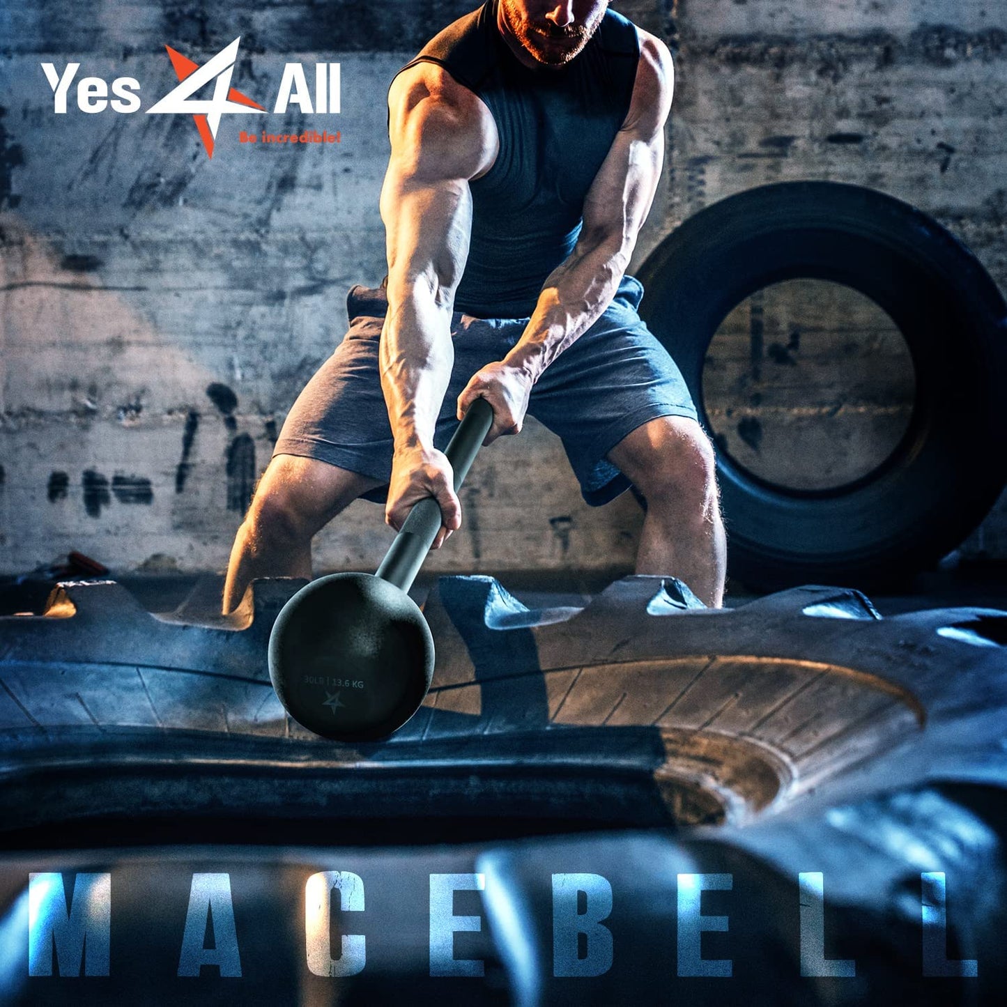 Steel Mace Bell for Comprehensive Strength Training - Enhance Full Body, Muscle, Shoulder, Grip, and Forearm Workouts for Rehabilitation and Stretching, Available in 5 to 30 lbs for Both Men and Women