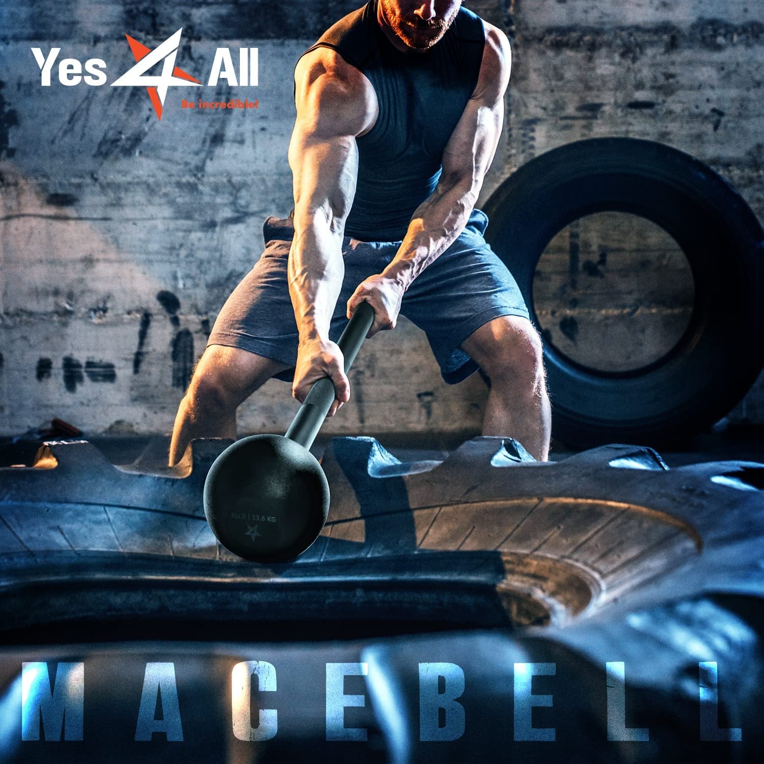 Steel Mace Bell for Comprehensive Strength Training - Enhance Full Body, Muscle, Shoulder, Grip, and Forearm Workouts for Rehabilitation and Stretching, Available in 5 to 30 lbs for Both Men and Women