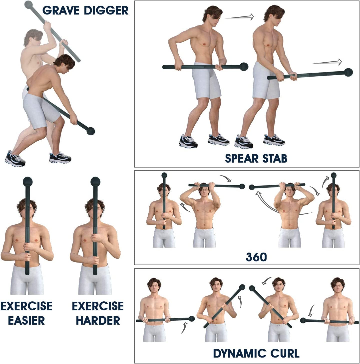 Steel Mace Bell for Comprehensive Strength Training - Enhance Full Body, Muscle, Shoulder, Grip, and Forearm Workouts for Rehabilitation and Stretching, Available in 5 to 30 lbs for Both Men and Women