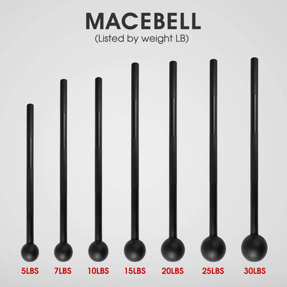 Steel Mace Bell for Comprehensive Strength Training - Enhance Full Body, Muscle, Shoulder, Grip, and Forearm Workouts for Rehabilitation and Stretching, Available in 5 to 30 lbs for Both Men and Women